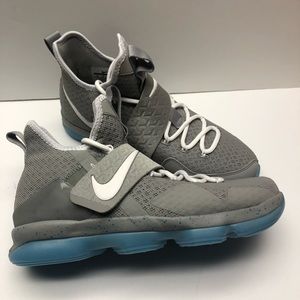 Nike Lebron 14 XIV Mag Marty McFly Gray Youth 7Y